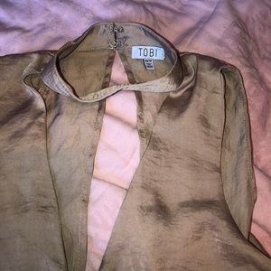 TOBI nude satin romper